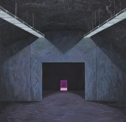 장애예술기획전 곽요한, 빛이 새어들어오는 문, 2019, 캔버스에 아크릴, 90×116cm [사진제공=서울문화재단]