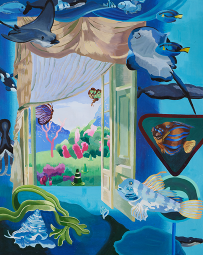 장애예술기획전 김승현, 우리의 세계, 2025, 캔버스에 아크릴, 90.9×72.7cm [사진제공=서울문화재단]