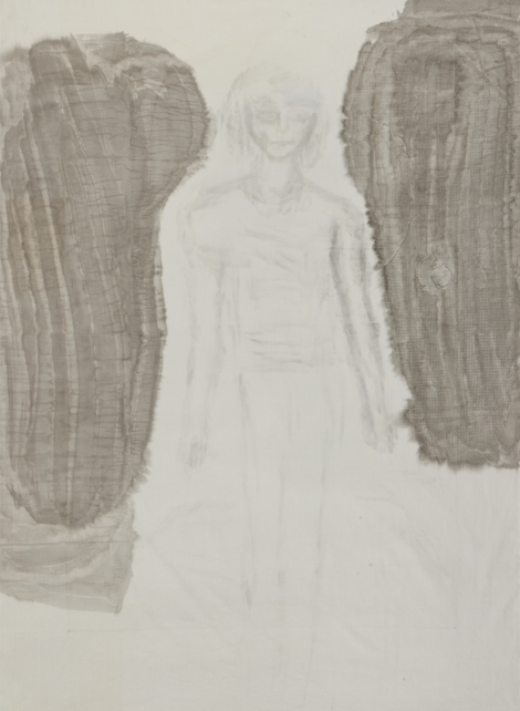 장애예술기획전 윤하균, 괴물, 2022, 광목에 먹, 144×105cm [사진제공=서울문화재단]