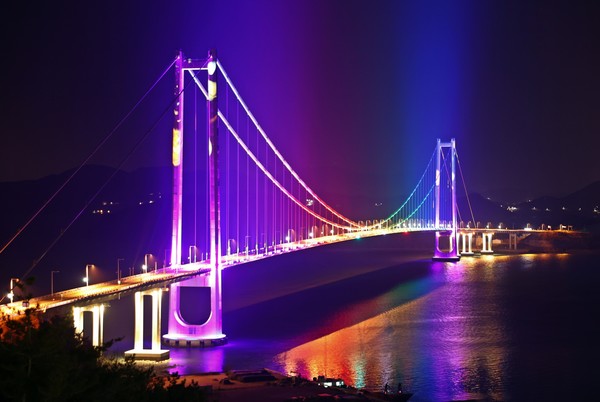 팔영대교 야경. ⓒ 고흥군