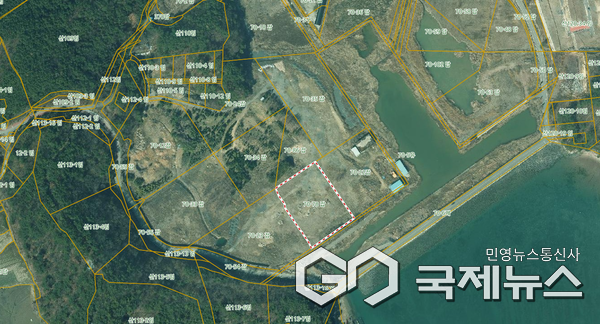 하동군 금남면 매립물 위치도 사진/하동군