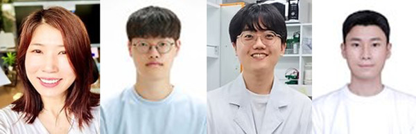 인하대 손세진 생명과학과 교수 연구팀. (사진 왼쪽부터) 손세진 생명과학과 교수, 문정현 석박사 통합과정 학생, 김기동 석박사 통합과정 학생, 김유빈 연구원.. 사진=인하대