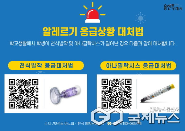 용인특례시가 지역내 미취학안동 관련 기관과 학교에 천식 응급 키트를 보급한다.(사진=용인시)