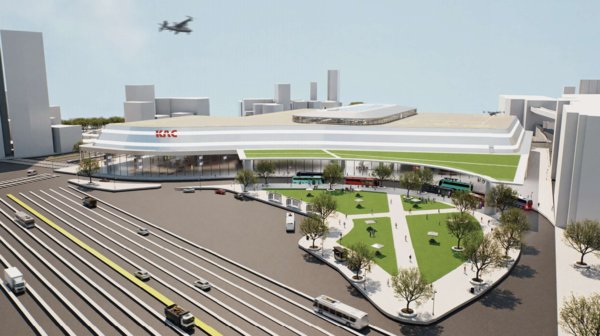 최우수상을 수상한 'NETSHIFT'팀의 버티포트 조감도(사진=한국공항공사)