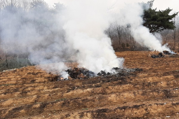 교동면이 산불 등 화재 발생 및 대기환경 오염 방지를 위해 집중 단속에 나선다. (사진=강화군)