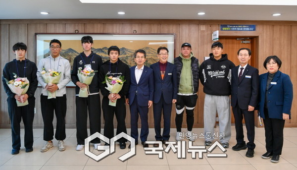 영주제일고 사이클부 격려 간담회 단체사진