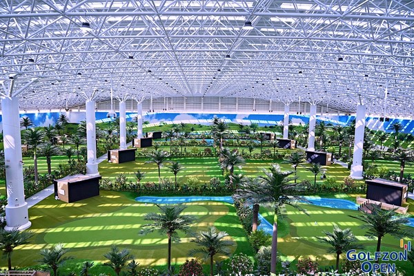 골프존 시티골프 중국 2호 연길점 내부 전경(사진=골프존)