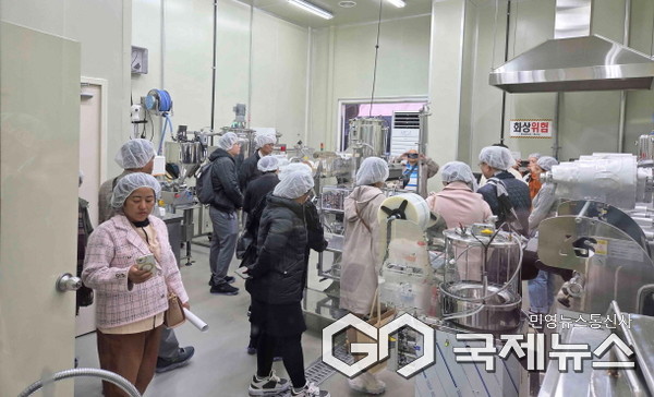 미얀마 식품협회 회원사 대표단이 용인시 농업기술센터를 방문해 주요 시설을 견학했다(사진=용인시)