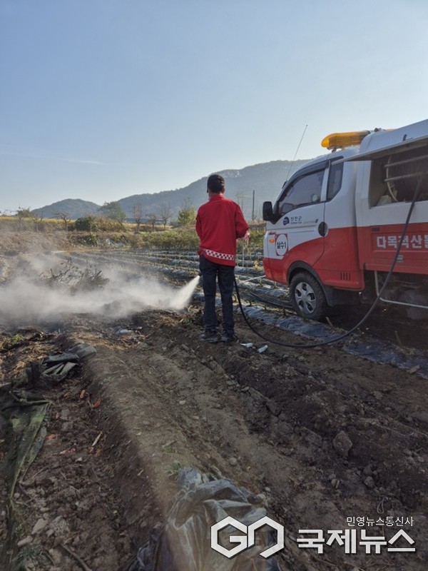 산불예방 활동 모습.(제공=진천군청)