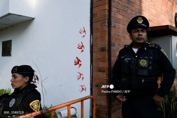 멕시코 주재 이란 대사관. 사진제공/AFP통신