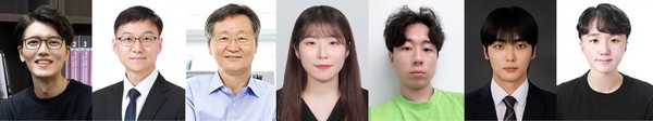 (사진제공=UNIST) [연구진사진] (좌측부터) 조승호 교수, 권영국 교수, 이재성 교수, 김효석 연구원, 장원식 박사, 이진호 박사, 이호정 연구원