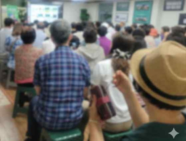 사기 조직 운영자 A씨 등이 투자 설명회를 하고 있는 장면 (사진=인천경찰청)