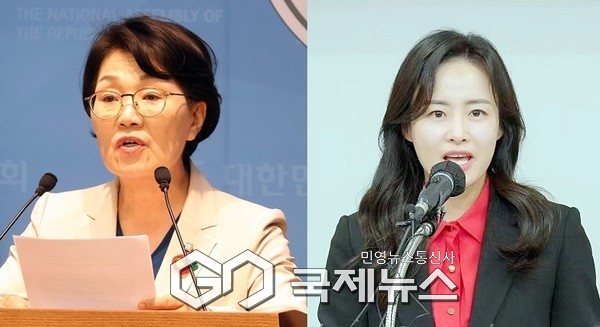 ▲권향엽 더불어민주당 대변인과 김효은 국민의힘 대변인/국제뉴스DB