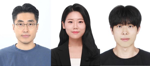 (사진제공=UNIST) [연구진 사진] (좌측부터) 강석주 교수, 이민주 연구원(제1저자) 나종건 연구원(제1저자)