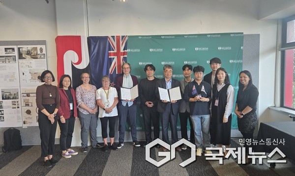 빅토리아대학교와의 협력의향서 사진／진주시