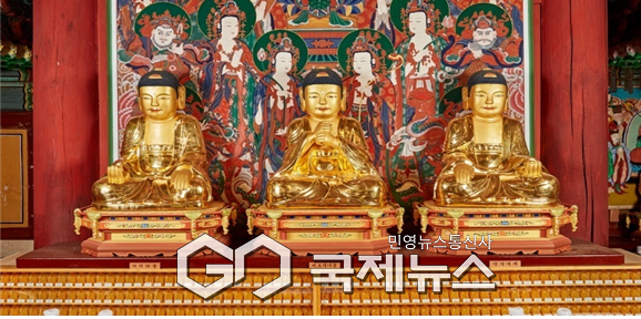 ▲삼척 영은사 석조비로자나삼불좌상 사진=강원특별자치도