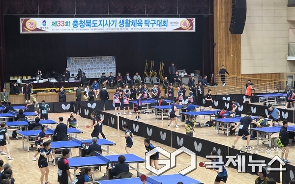 제33회 충청북도지사기 생활체육 탁구대회 모습(사진=제천시)