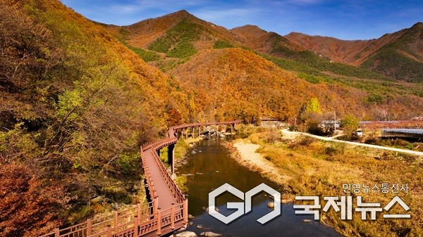 월류봉 둘레길.(제공=영동군청)