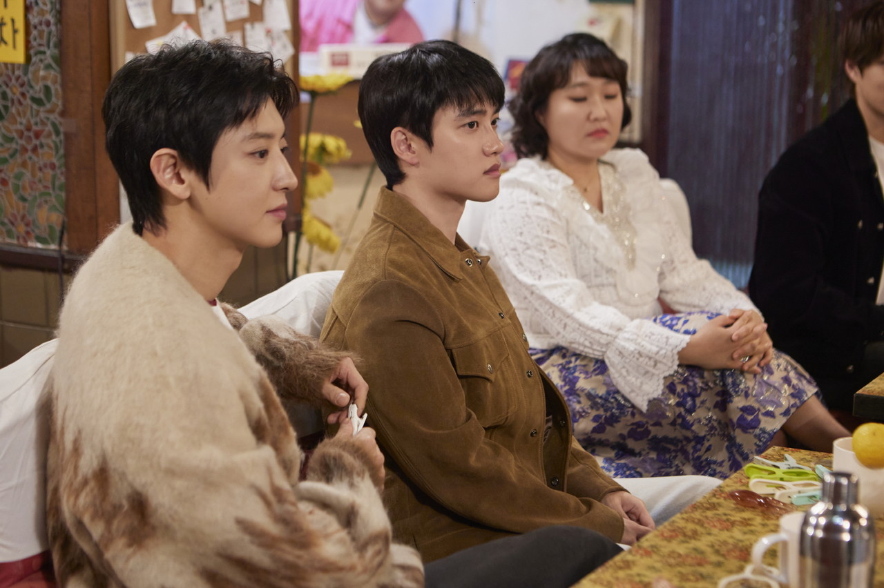 엑소 완전체 멤버 (사진=쿠팡플레이 예능 '자매다방')