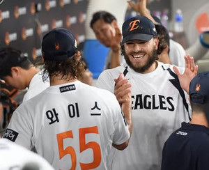 한화 대 삼성 경기 모습