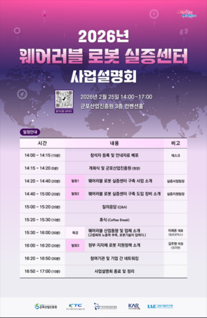 군포산업진흥원, 25일 '웨어러블 로봇 실증센터 사업설명회' 진행 - 뉴스 썸네일 이미지