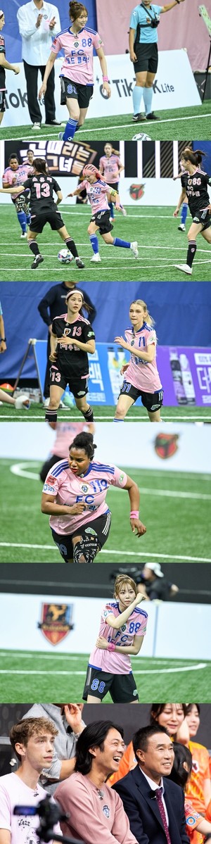 '<b>골때녀</b>' 새 멤버 미초바 합류...빈지노, 직관에 포옹 응원