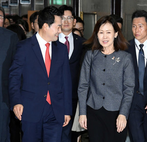 국민의힘 찾은 <b>미셸 스틸</b> <b>주미 대사</b>